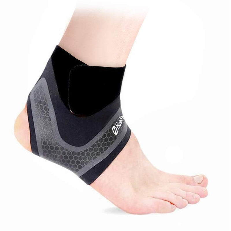 Hually Ankle Support, 1 Pair Adjustable Ankle Brace with Breathable & Elastic Nylon Material, Comfortable Ankle Wrap Sports Protect Against Chronic Ankle Strain Sprains Fatigue, One Size Fits All - NewNest Australia