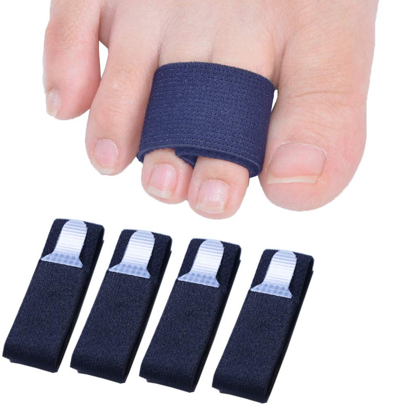Sumifun Elasticity Toe Splint, 4 Packs of Toe Wraps for Broken Toe, Curled Toe, Hammer Toe, Toe Bandage for Big Toe Alignment Fracture Splint for Men or Women - NewNest Australia