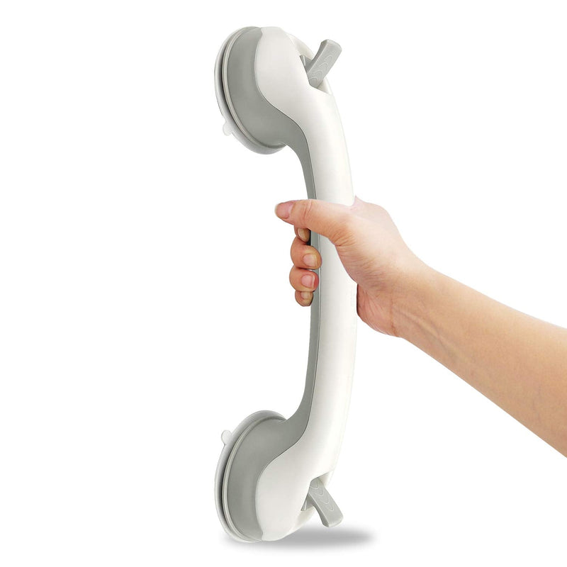 Newthinking Suction Grab Bar Rail -15.8 Inch Bathroom Support Handle - Safety Hand Rail Support with Suction Cup Fitting for Tub, Handicap, Elderly, Injury, Kid White - NewNest Australia