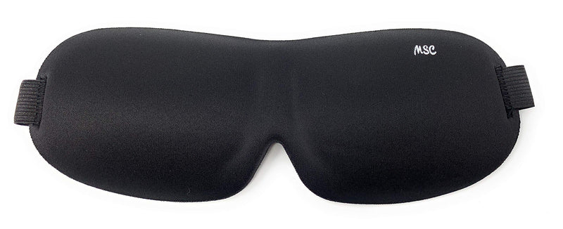 Shaped 3D Sleep Eye Mask Deep Contoured - Gift for Man or Woman, Deep Contoured Shape, Comfortable Lightweight Sleeping Mask for Travel, Shift Work or Plane Journey MSC – Black1Shaped - NewNest Australia