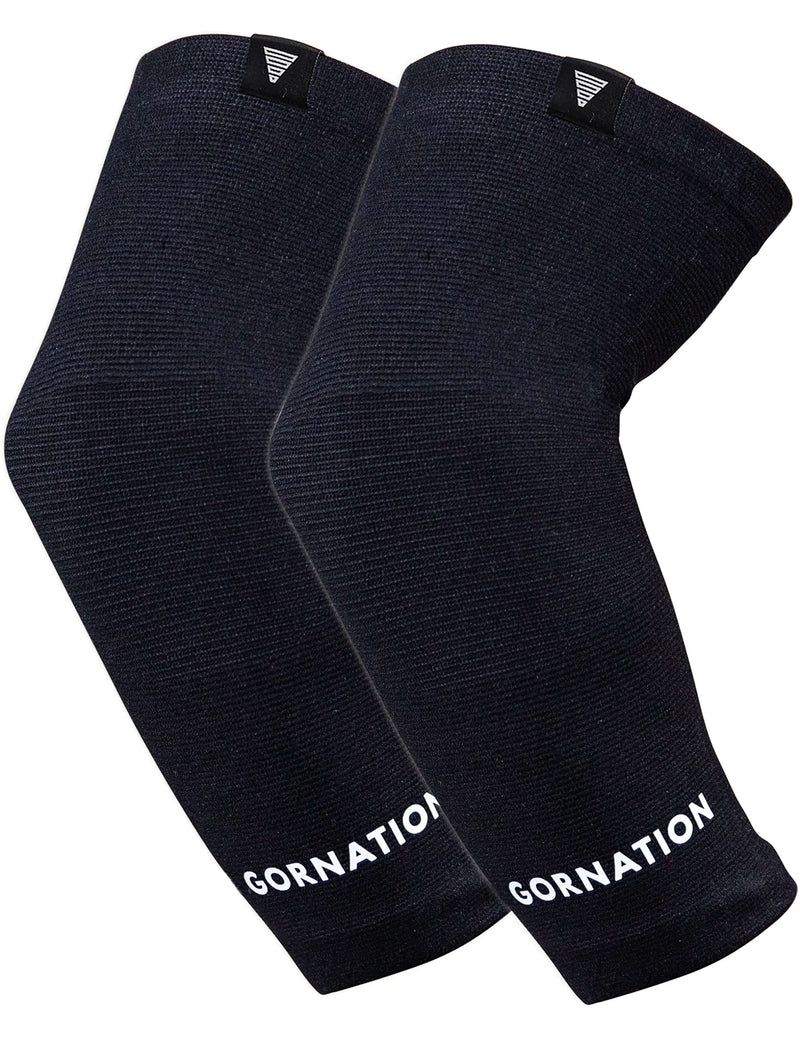 Gornation® Elbow Support | 2X Premium Sleeves (Pair) for Fitness, Bodybuilding & Calisthenics | Unisex for Men & Women | Arm Sleeve for Elbow Compression During Sports (M) M - NewNest Australia