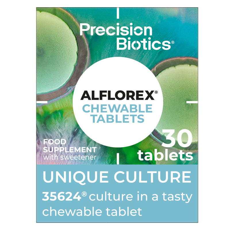 Alflorex Chewable Tablets – Daily Gut Health Probiotics - Contains Bifidobacterium Longum Bacterial Culture Strain 35624 – Ages 3+ - Strawberry & Banana Flavour - 30 Tablets. - NewNest Australia
