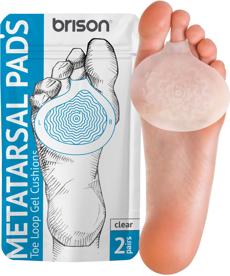 Metatarsal Pads Ball of Foot Cushions - Metatarsal Pads for Women and Men - Soft Gel Foot Pads Metatarsal Foot Forefoot Cushioning Foot Pain Relief - 2 Pairs Clear - NewNest Australia