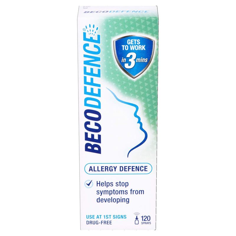 Becodefence, Nasal Spray – AllergyHay Fever Defence from the First Signs of Symptoms – Gets to Work in 3 Minutes NonDrowsy 120 Sprays, 20 ml Adult - NewNest Australia