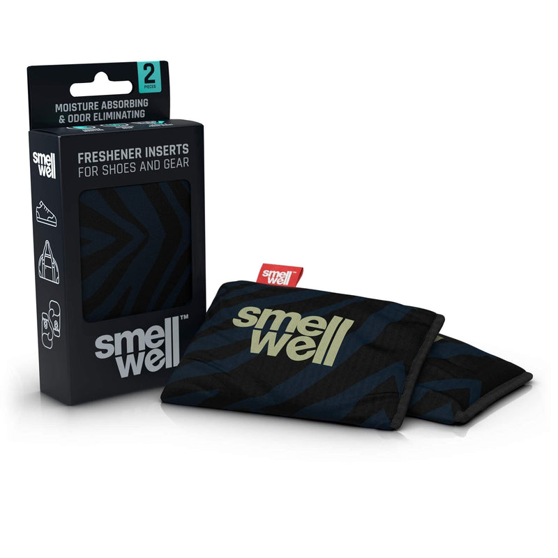 SmellWell Odour Eliminating Air Purifying Bags (2 Pack | 100g) Activated Bamboo Charcoal Air Freshener for use from Gym to Car to Home (Black Zebra, Original) - NewNest Australia