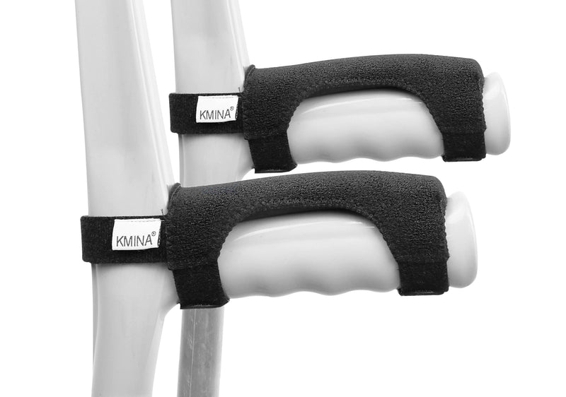 KMINA - Crutches Handles Pads (x2 Units), Crutches Soft Grip, Crutch Handle Covers Padded, Crutches Pads for Adults, Crutch Pads Memory Foam, Crutches Padding Handles - Made in Europe 2 units - NewNest Australia