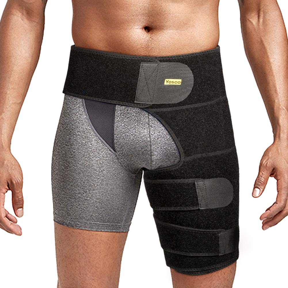 Groin Support Bandage, Thigh Support Groin Brace Sciatica with Adjustable Compression Wrap for Hip, Groin Wrap for Pulled Muscles, Hip Strap and Sciatic Nerve Relief, Fits Men & Women - NewNest Australia