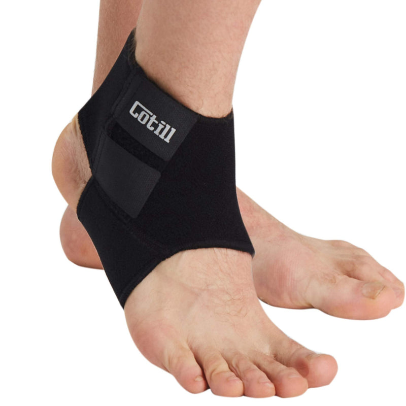 Cotill Ankle Support Brace - Adjustable Ankle Compression Wrap Strap for Ligament Damage & Sprained Ankle, Plantar Fasciitis, Achilles tendonitis, Three Sizes for Men Women (S) S (Pack of 1) - NewNest Australia