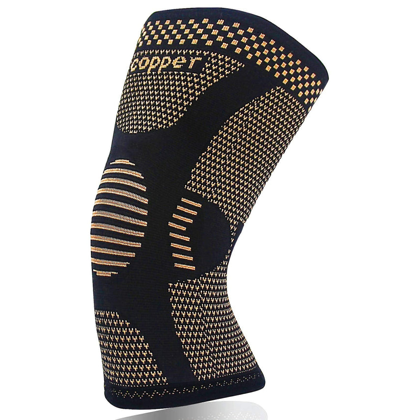 JIUFENTIAN Copper Knee Support for women and men-Compression knee brace for arthritis,knee Pain Relief, Running,Ligament Injury Recovery,Meniscus Pain,Walking sports(M) M Tan - NewNest Australia