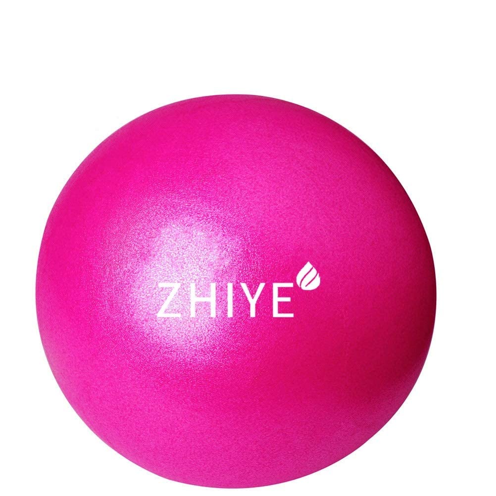 ZHIYE Pilates Yoga Ball Exercise Ball Core Fitness Bender, Yoga, Stability, Barre, Training Physical Therapy Anti-Slip Swiss Ball Gym Home 25CM Diameter Pink - NewNest Australia