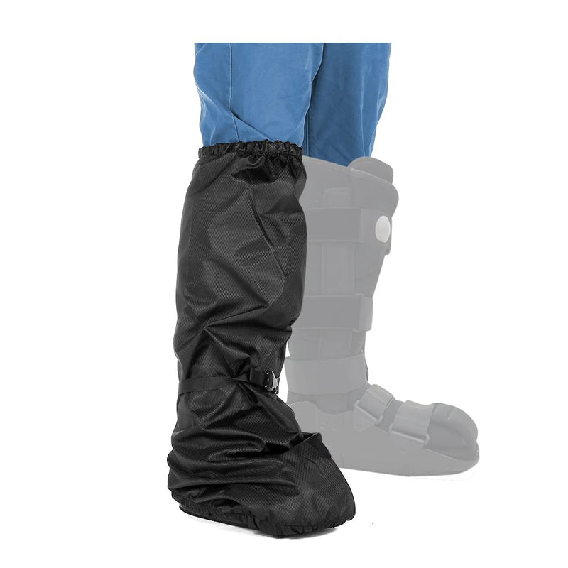 Walking Boot Cover Orthopedic Medical Air Walker Boot Foot Cast Cover for Ankle Fracture Rain Winter Snow Boot Covers Women Men Waterproof Tall Boot Protector Reusable Accessories (Black) Black - NewNest Australia