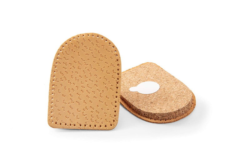 Kaps Orthotic Heel Lift Raise, Genuine Leather and Natural Cork, With Self-Adhesive Backing, Shock Absorbing Support, Relief With Achilles Tendonitis, Men / UK 7-12 / EUR 40-46, Beige - NewNest Australia