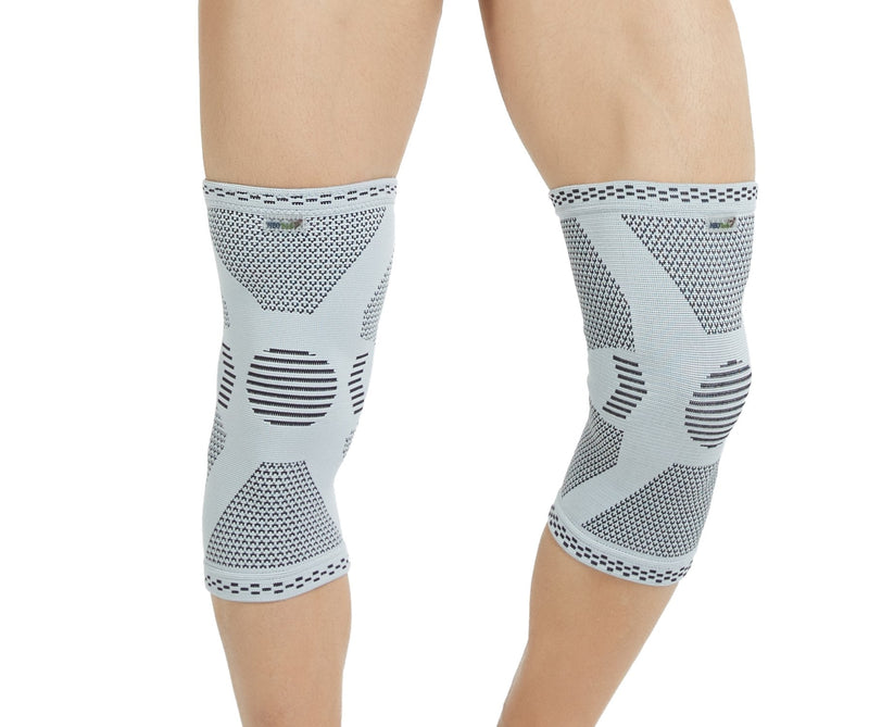 Neotech Care Bamboo Fiber Knee Support - Lightweight, Elastic, Comfortable & Breathable Fabric - Sleeve Brace for Men, Women, Youth - Right or Left - Grey (Size M, 1 Pair) 2 - NewNest Australia