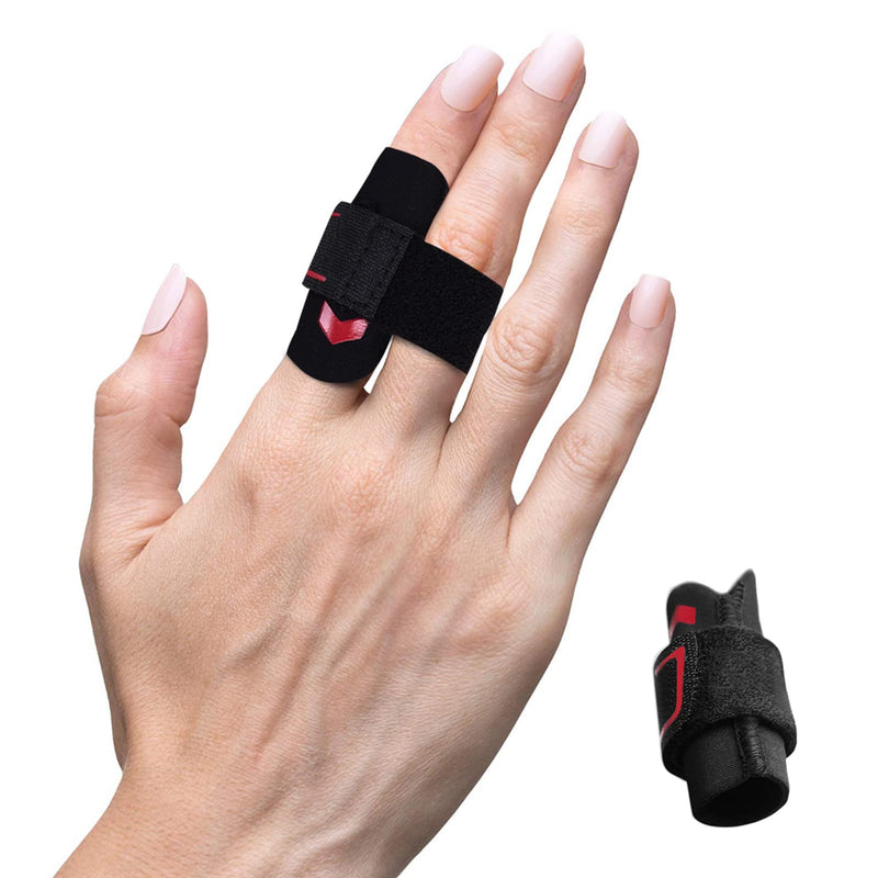VerteLife Finger Splint Adjustable Finger Sleeve Support Protector Finger Brace Relieve Joint Pain Finger Guards Sport Cushion Bandage for Basketball Volleyball Red - NewNest Australia