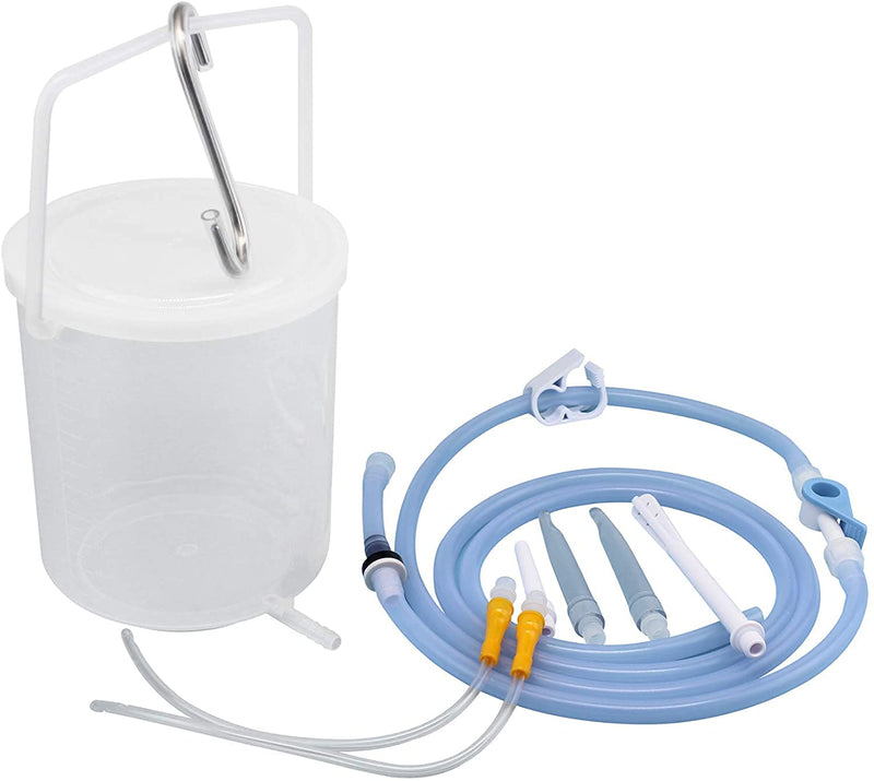 TopQuaFocus 2L Plastic Enema Bucket Kit Clear Reusable Colon Cleanse Leak-Proof Home Coffee Enema Kit Bucket for Men Women Colon Cleaning BPA Free, 6PCS Enemas Tips The Black - NewNest Australia
