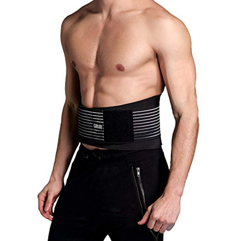 Cotill Lower Back Support Belt - Lumbar Brace for Pain Relief and Injury Prevention Dual Adjustable Straps Breathable Mesh Panels (L/XL Waist 83cm to 109cm) L/XL (Pack of 1) - NewNest Australia