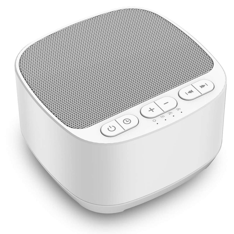 Magicteam Sleep Sound White Noise Machine with 40 Natural Soothing Sounds and Memory Function 32 Levels of Volume Sleep Timer Sound Therapy for Baby Kids Adults (AC Adapter Not Included) B-white - NewNest Australia