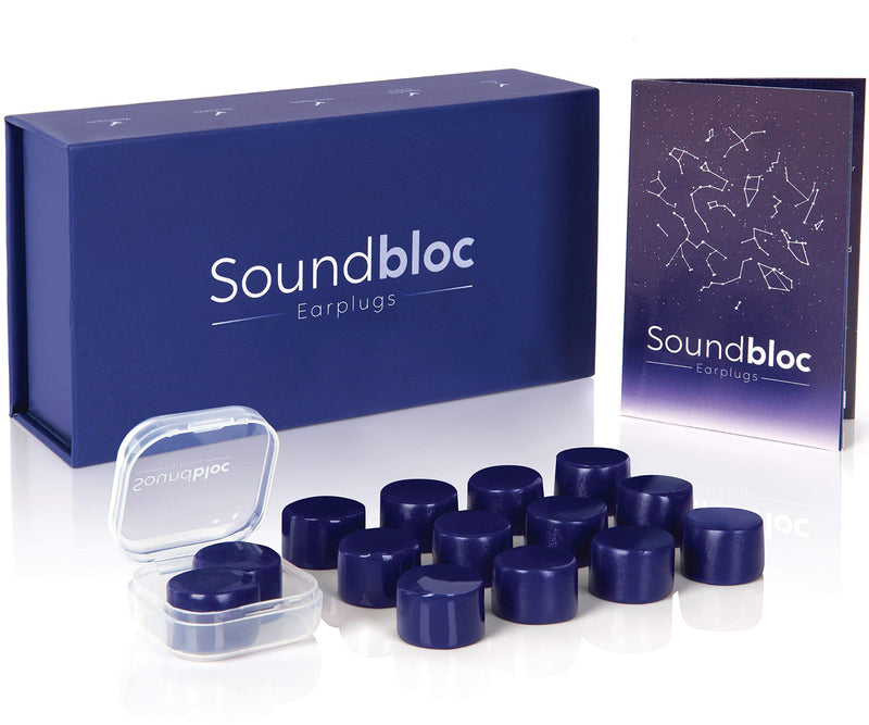 Ear Plugs for Sleeping by Soundbloc™ - 1 Year Supply (6 Pairs) - Custom Fit 27dB Noise Reduction Reusable Soft Silicone Earplugs - The Earplug for Sleep Size M/L Medium - Large - NewNest Australia