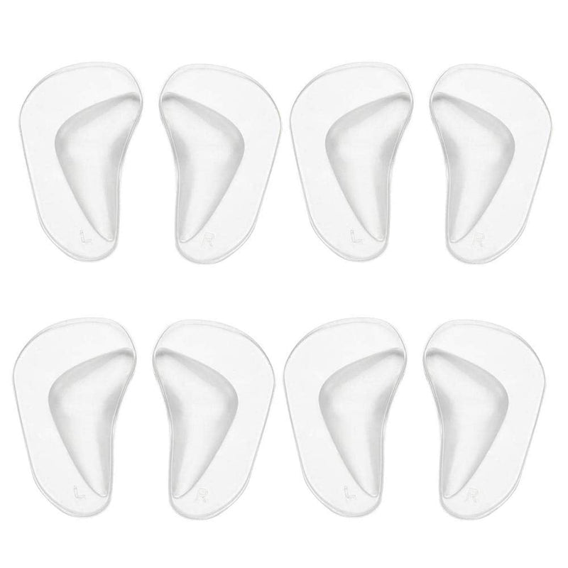 4 Pairs Clear Gel Arch Support Insoles, Orthotic Insoles Silicone Orthopedic Foot Insoles Flat Feet Arch Support Plantar Fasciitis Shoe Arch Support Gel High Heel Inserts Cushion Pads for Women Men - NewNest Australia