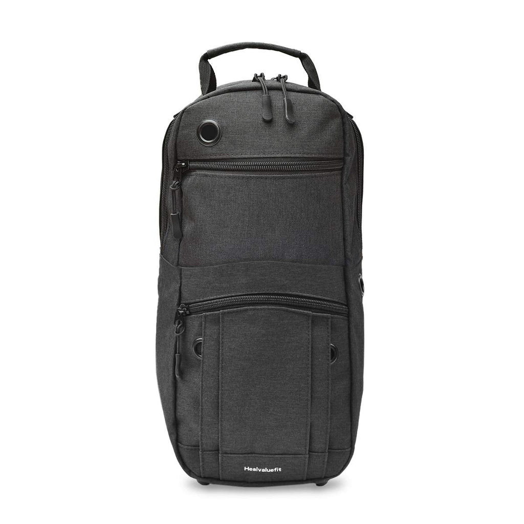 Healvaluefit Oxygen Tank Backpack O2 Cylinder Carrying Holder Bag Fit Size M4/A, M6/B, M9/C, M2, ML6 -Black (not for The D Oxygen Tank) (Black) Black - NewNest Australia