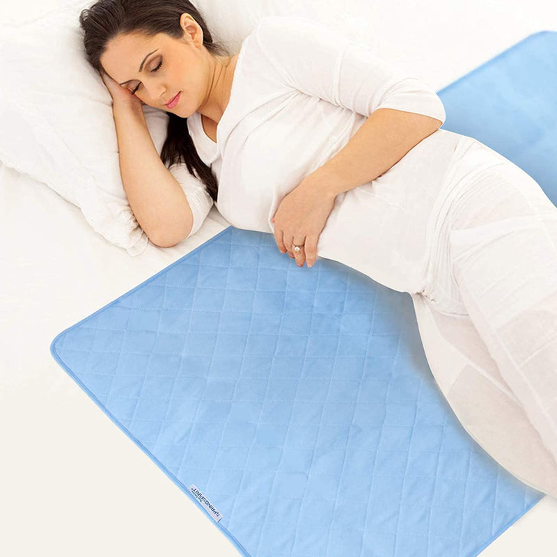 Incontinence Bed Pads Washable, Waterproof Non-Slip Sleeping Mat, Incontinece Bed Sheets, Bed Protector, Potty Training Bed Pad, 86 × 132cm, Blue - NewNest Australia