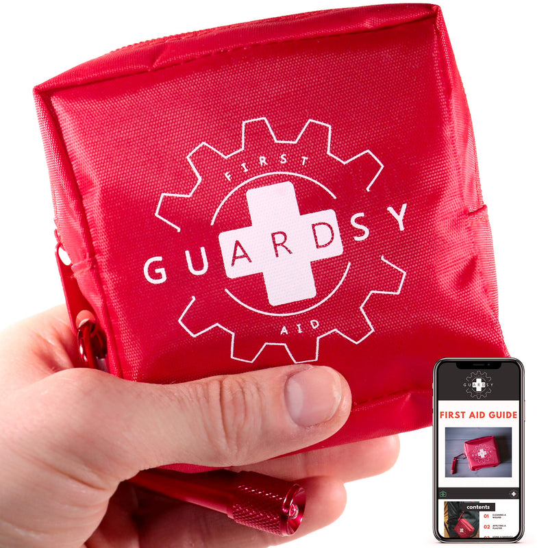 Guardsy Mini First Aid Kit | Compact Small Medical Emergency Survival Kit perfect for Car, Travel, Hiking, Camping, Outdoor, Cycling, Running, Home, Vehicle, Sports. With Digital First Aid Guide app - NewNest Australia