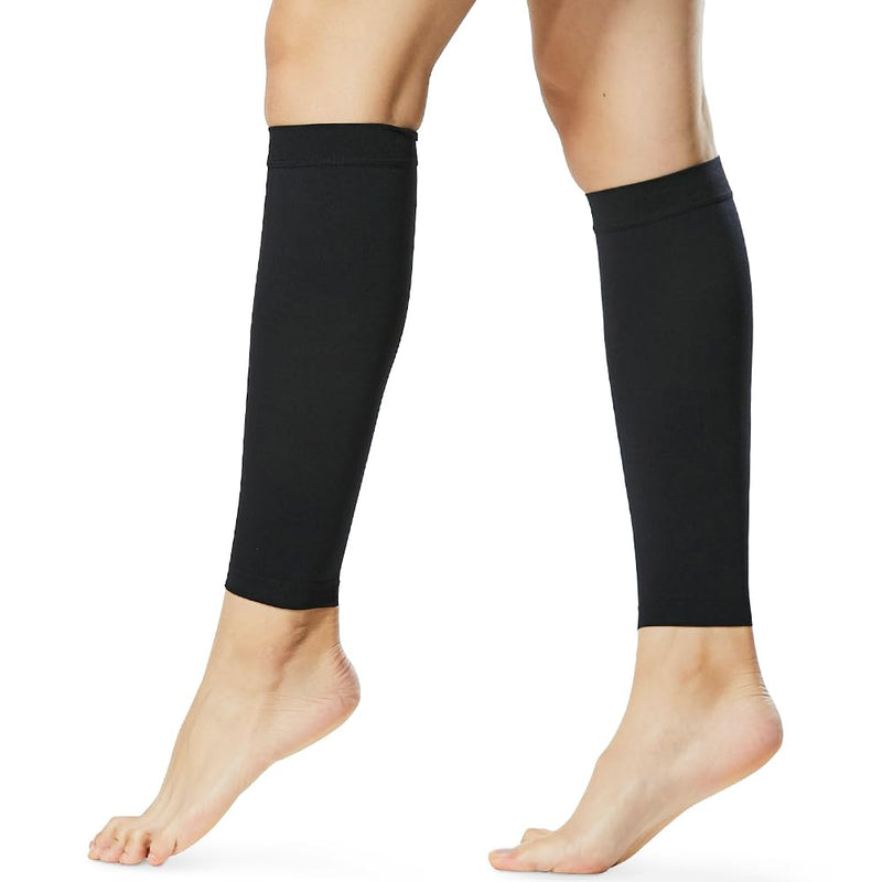 beister 20-30 mmHg Graduated Calf Compression Sleeves for Women & Men, Firm Support Footless Compression Socks for Varicose Veins, Shin Splints, Edema, Recovery（2 in a Pack，Not Two Pairs） - NewNest Australia