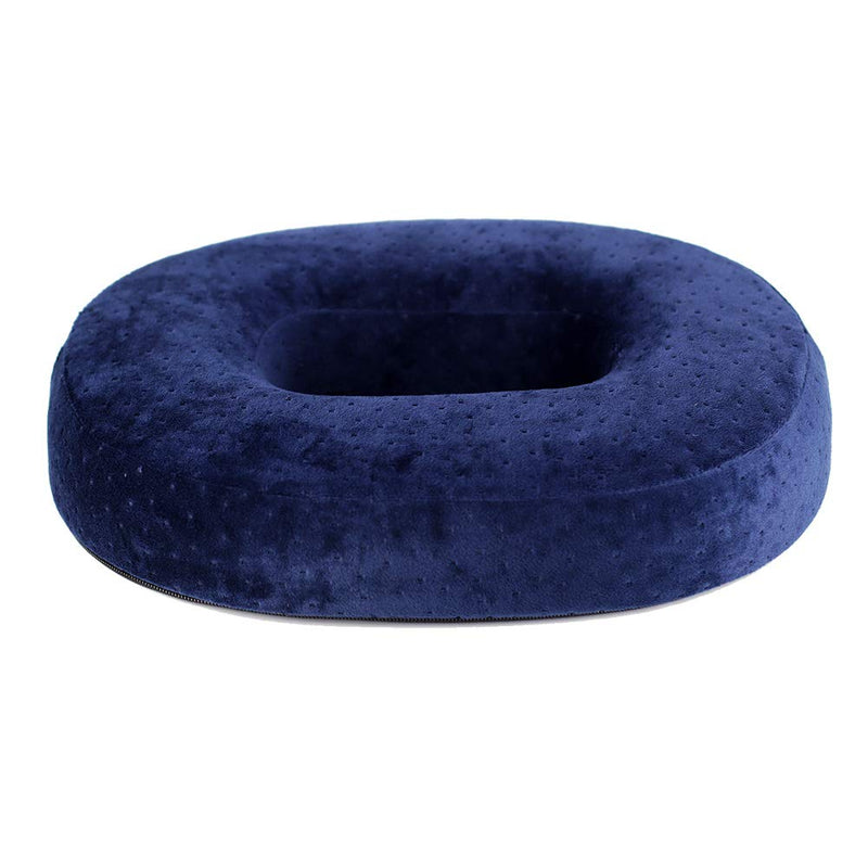 Homely Lee Donut Seat Cushion Memory Foam Reduces Pressure Ideal for Haemorrhoid and Piles Sufferers, Coccyx Pain, Post Natal and Post Surgery Pain Relief & Comfortable (Navy) Navy - NewNest Australia