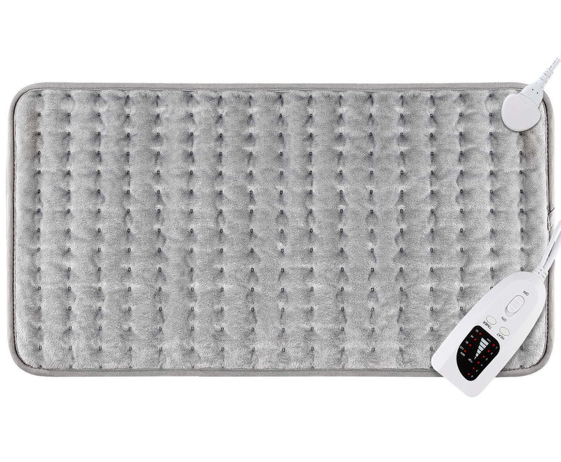 DIZA100 Heating Pad with Auto Shut Off, Fast Heating Technology, Machine Washable,Soft Flannel Safe Electric Heat Pad for Body Relaxation (12 x 24 inches) Silver Grey Flannel - NewNest Australia