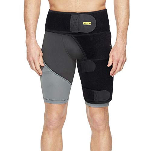 Yosoo Groin Support Bandage, Adjustable Thigh Support Brace with Compression Wrap and Strong Hook&Loop Straps for Joint, Pulled Groin, Sciatic Nerve, Hip, Thigh, Hamstring Injury basic - NewNest Australia