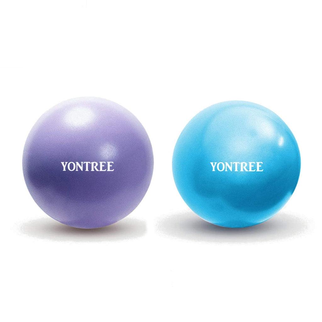 Yontree 2 Pack Soft Pilates Ball, 22-25cm Small Exercise Ball for Yoga, Pilates, Abdominal Workouts, Shoulder Therapy, Core Strengthening (Home & Gym & Office) - NewNest Australia