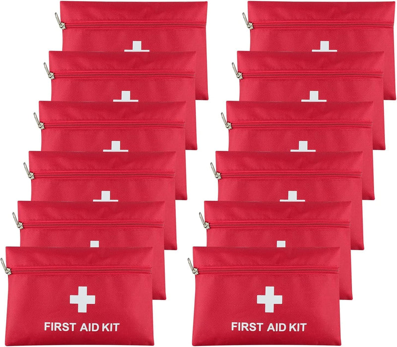 12 Pack Mini First Aid Kit Empty Bag, Travel Empty First Aid Kit Pouch Bag for Emergency at Home, Office, Car, Outdoors, Boat, Camping, Hiking(Bag Only) 12 Pack 7.9"x5.5" - NewNest Australia