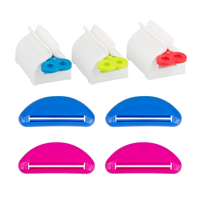 3 Pack Rolling Tube Toothpaste Squeezer,DanziX Toothpaste Seat Stand Rotate Dispenser Holder with 4 Pcs Flat Tube Squeezer for Bathroom,Hair Color Dye,Cosmetic,Oil Painting - NewNest Australia