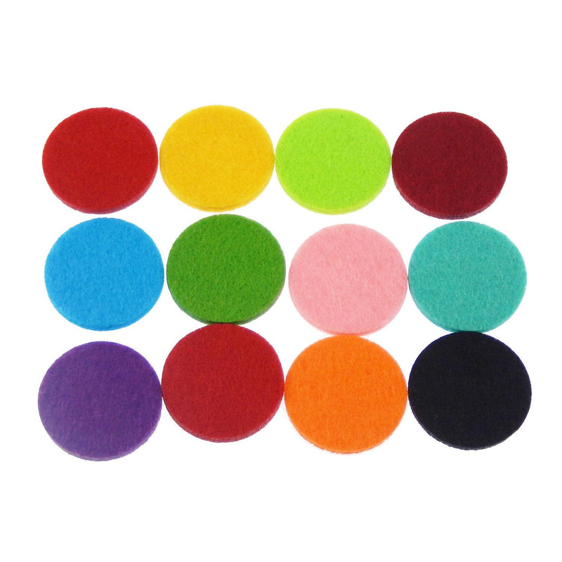 Pack of (x60) Round 30mm Replacement Refill Pads Mixed Colors Aromatherapy Essential Oil Diffuser Locket Necklace Felt Pads Thickened Highly Absorbent Craft Making Accessories - NewNest Australia