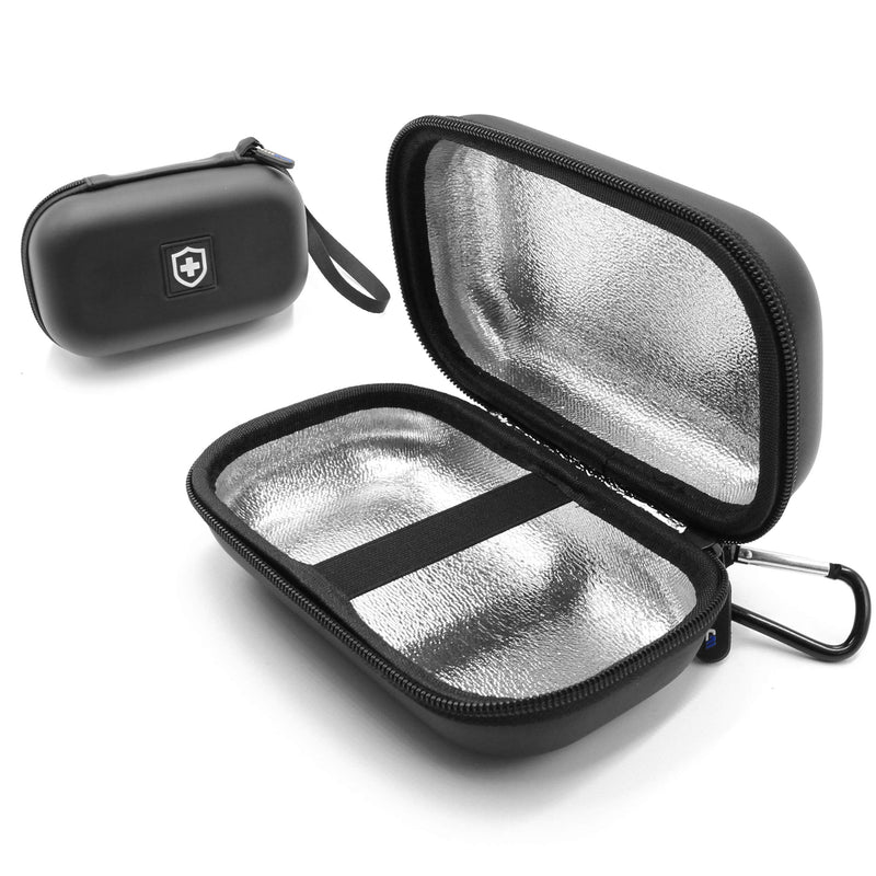 Casematix Compact Insulated Asthma Inhaler Travel Bag Case Compatible with Chamber Inhaler Spacer, Masks and More - Does Not Fit Spacers Longer Than 6.25 inches, Includes CASE ONLY Black - NewNest Australia