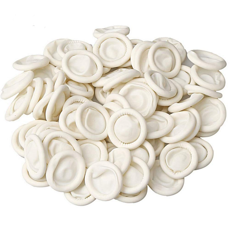 ZHIYE Finger Cot, approxi 150pcs Latex Anti-Static Finger Covers Finger Tip Rubber Protect Keeping Dressing Dry and Clean Disposable Finger Gloves White White-150pcs - NewNest Australia