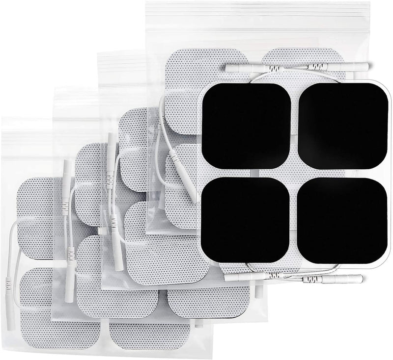 AUVON TENS Machine Pads 50 x 50mm 20 Pcs, 3rd Gen Latex-Free TENS Electrode Pads Patches with Upgraded Self-Stick Performance and Non-Irritating Design for Electrotherapy A-white - NewNest Australia
