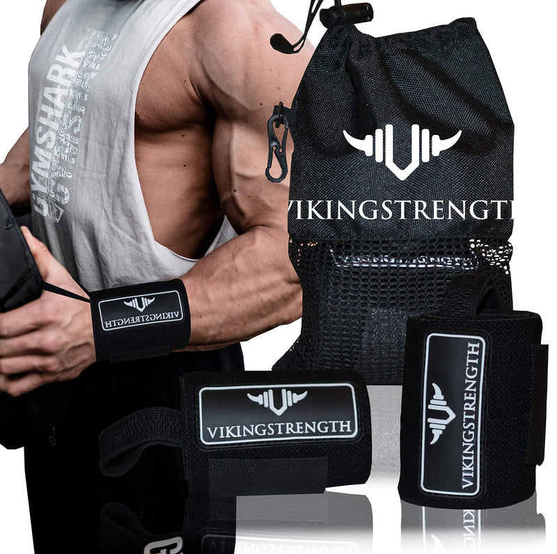 Vikingstrength Wrist Brace Support for Weight lifting, Crossfit, Bodybuilding and Fitness. Premium Quality Wrist Wraps for Pain relief and Recovery. Wrist Strap + V-Strength Workout App - NewNest Australia