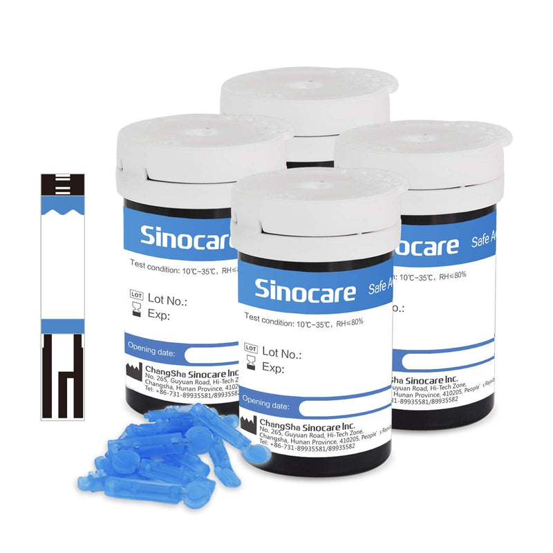 sinocare Safe AQ Angel Diabetes Strips/Blood Glucose Test Strips Require No Code x 100 pcs (Only for sinocare Safe AQ Angel Blood Glucose Monitor) Safe AQ Angel strips-100 - NewNest Australia