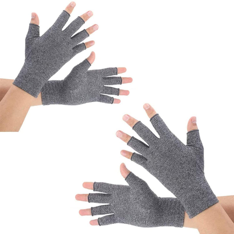 SUPERFA 2 Pairs Arthritis Gloves for Women and Men - Compression Gloves for Arthritis Pain Relief, Rheumatoid and Osteoarthritis, for Typing and Daily Work Grey M (4 Count) - NewNest Australia