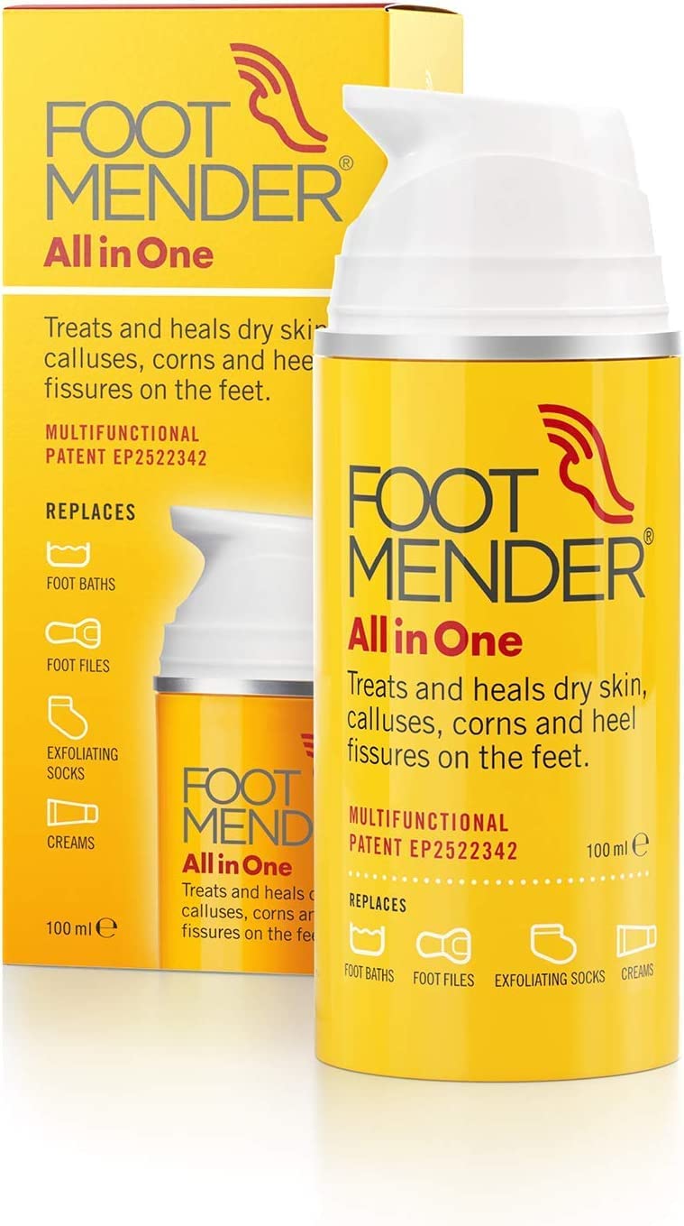 Footmender All in One | Treats and Heals Dry Feet, Hard Skin (calluses), Corns and Cracked Heels (Heel fissures) | Significant Effect After First Treatment | 100ml - NewNest Australia
