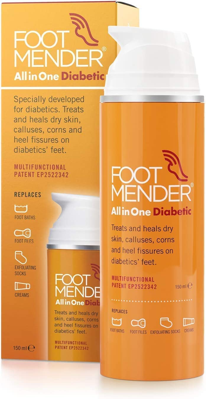 Footmender All in One Diabetic | Medically Proven, Now Available on Prescription | Treat and Heal Your Dry Feet, Hard Skin, Corns and Cracked Heels | Significant Effect After First Treatment | 150 ml - NewNest Australia