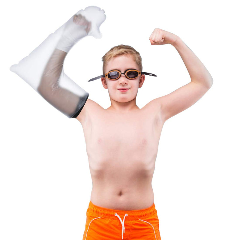 Kids Arm Cast Cover for Shower New Upgrade Waterproof Reusable Cast Protector Keeps Casts Plaster Bandage Dry with Seal Protection for Hand, for Wrist Palm Finger Wound Injury, Cover Full Arm - NewNest Australia