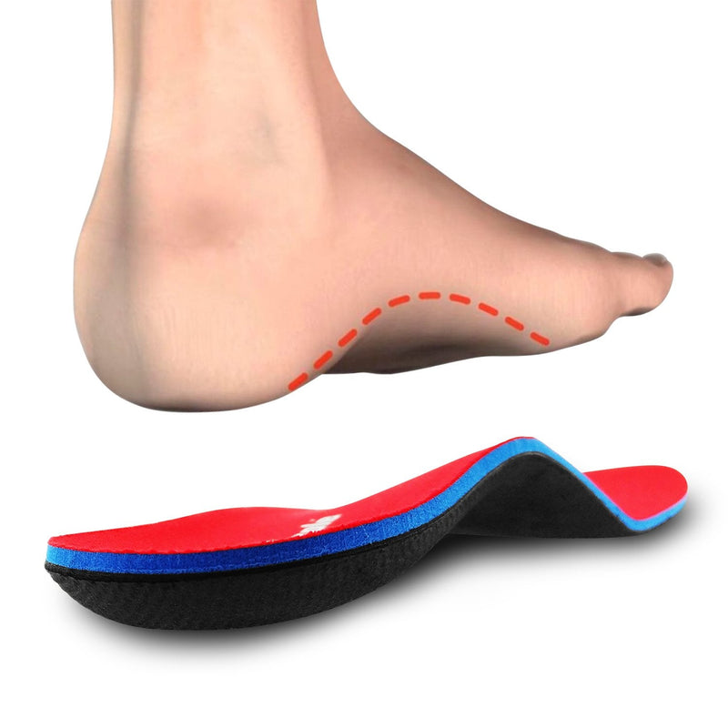 PCSsole Orthotic Arch Support Shoe Inserts Insoles for Flat Feet,Feet Pain,Plantar Fasciitis,Insoles for Men and Women Men6/Women(5.5-6)25cm A-red - NewNest Australia