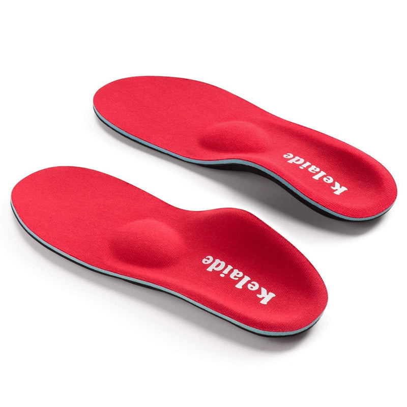 Orthotic Insoles, High Arch Support Soft Insert for Flat Feet, Plantar Fasciitis, Feet Pain, Foot Valgus, Over Pronation, Walking Fit Insoles for Men and Women UK-8-270mm Red - NewNest Australia