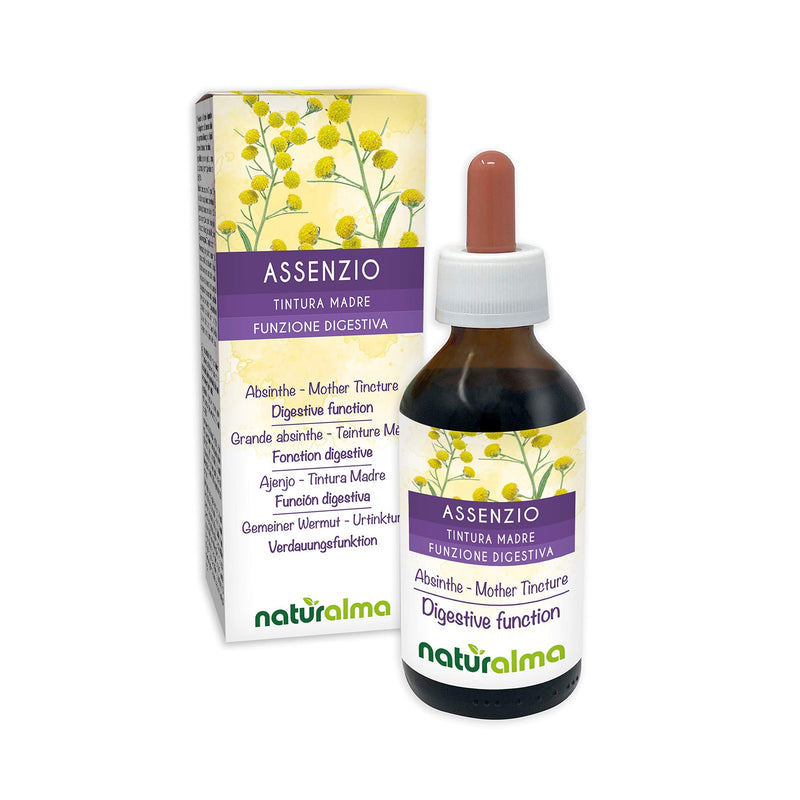 Absinthe or Grand Wormwood (Artemisia Absinthium) herb with Flowers Alcohol-Free Mother Tincture Naturalma | Liquid Extract Drops 100 ml | Food Supplement | Vegan 100 ml (Pack of 1) - NewNest Australia