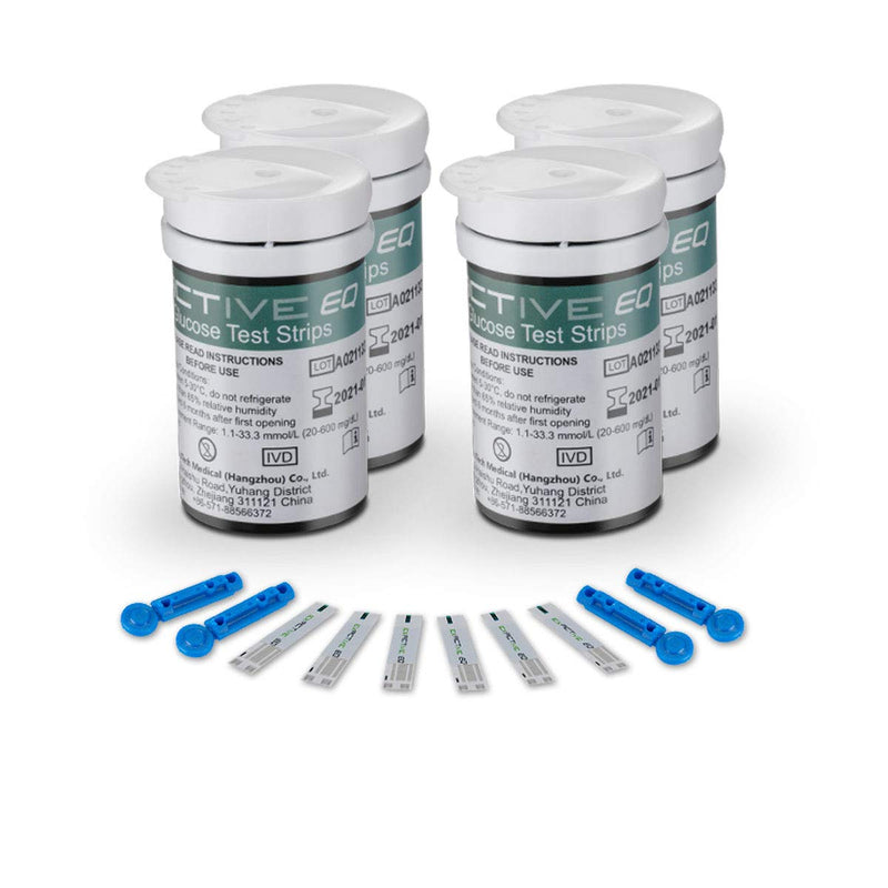 Diabetes Test Strips Blood Glucose Test Strips x 100 & Diabetes Lancets x 100, Blood Sugar Strips, Blood Sugar Test Strips for UK Diabetics - in mmol/L (Exactive EQ Impulse) - NewNest Australia