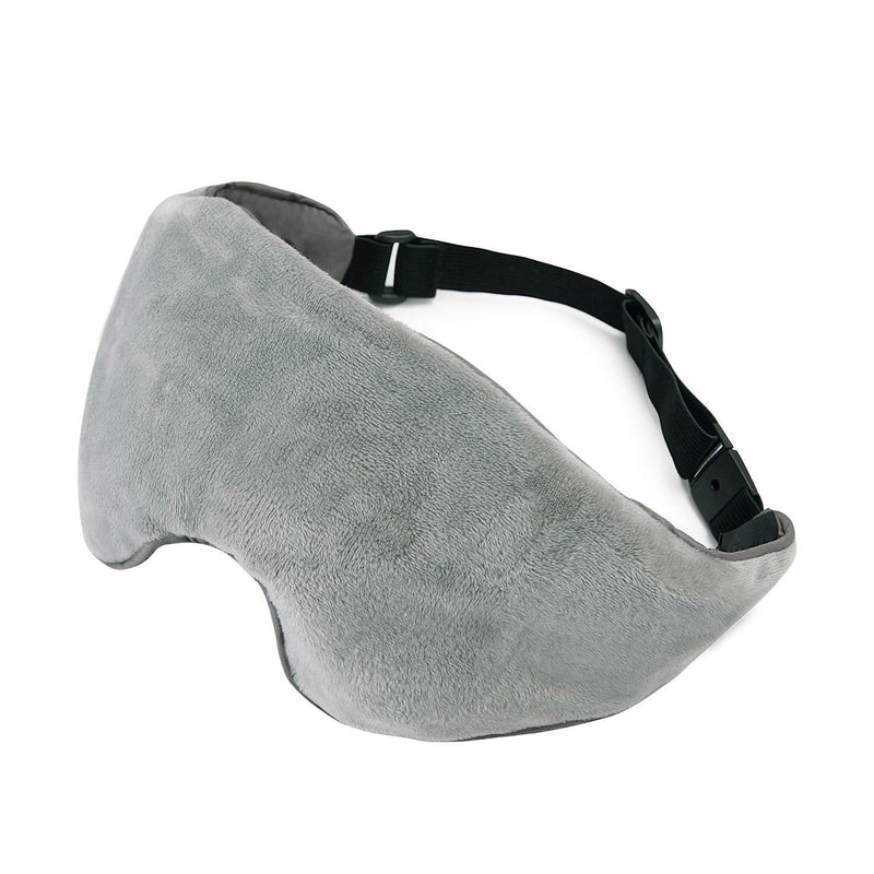 Sivio Weighted Eye Mask for Women & Men, Heatable and Freezeable Weighted Eye Pillow with Silica Beads & Adjustable Strap, Soft Breathable Cotton Eye Cover for Sleeping Faster and Better Grey - NewNest Australia