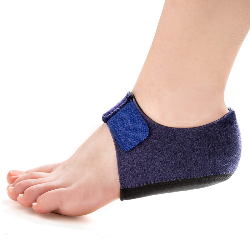 Welnove 2PCS Heel Protectors, Heel Sleeves Pads, Heel Pads Cushion, Heel Support for Relieving Heel Pain from Plantar Fasciitis - Heel Spur -Tendinitis- Cracked Heels Blue-1 2 Count (Pack of 1) - NewNest Australia