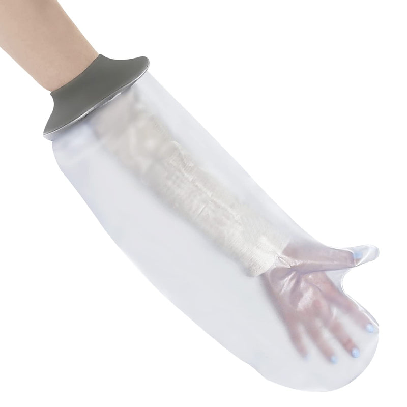 Blocka-wear Waterproof Cast Cover Arm Adult for Shower & Bath - Reusable Broken Arm Protector Sleeve Made With Stretchy Neoprene Seal & PVC Body – S-M, 57cm x 24cm, Grey Adult Size S-M - NewNest Australia